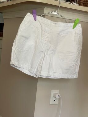 Women's Weatbound White Cotton Casual Shorts